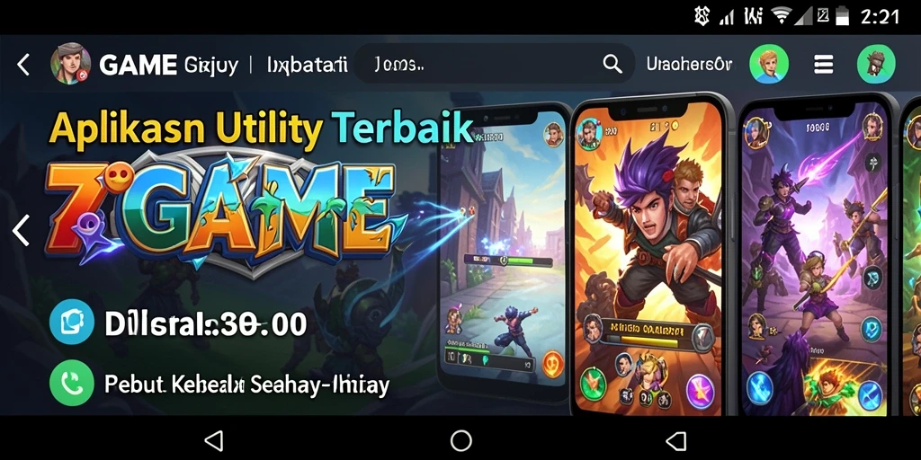 Tampilan screenshot utama 7GAME yang menunjukkan antarmuka aplikasi utility.