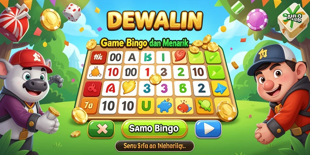 Tampilan menarik gameplay DEWALIN saat bermain Bingo dengan teman.