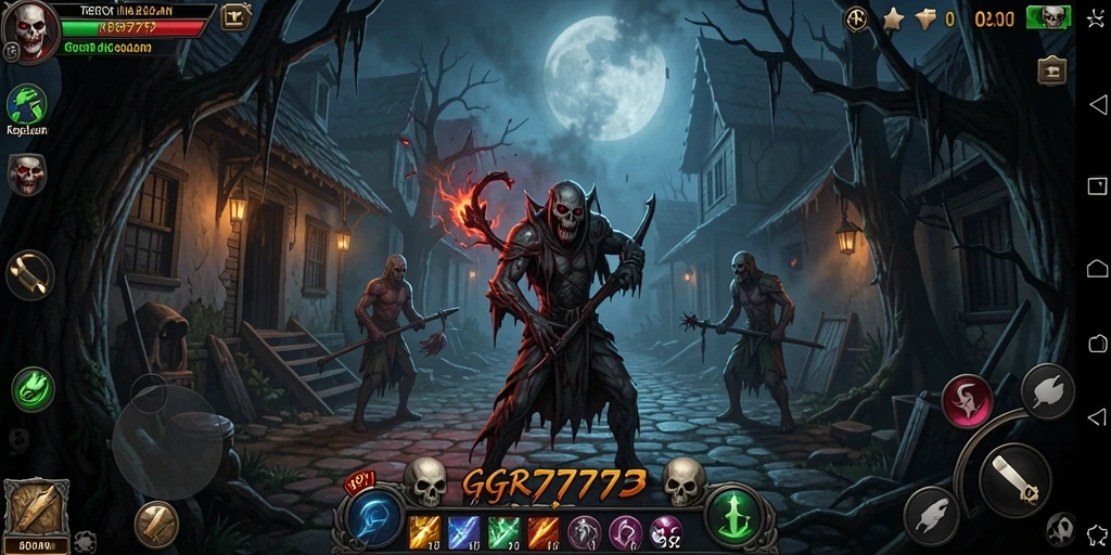 Screenshot GGR7777 memperlihatkan suasana mencekam dunia Horror.