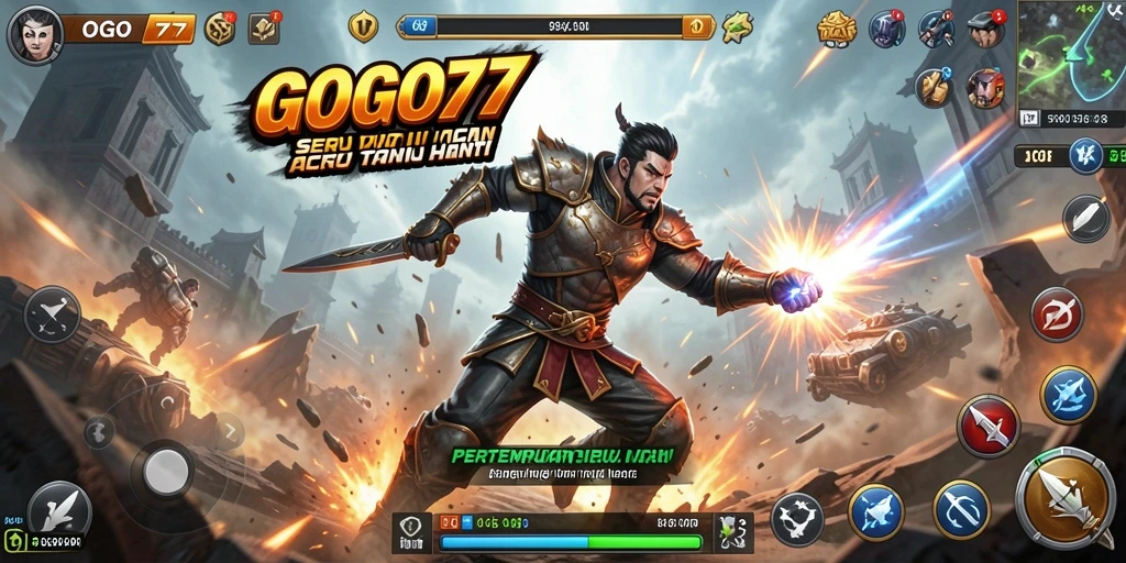 Gambar gameplay GOGO77 yang menampilkan intensitas pertempuran.
