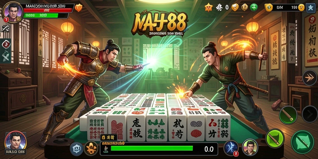 Tampilan pertarungan seru di MAHJONGJP88 dengan grafis menakjubkan.
