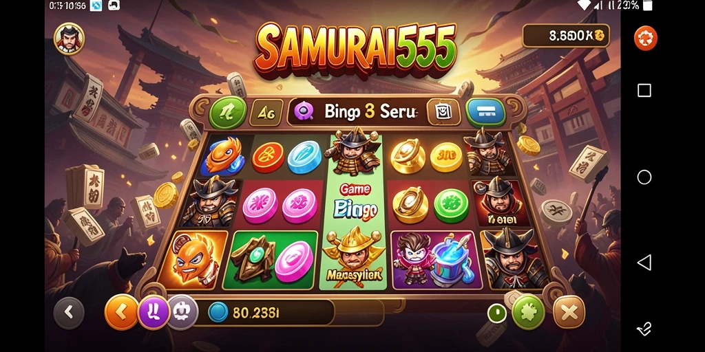 Screenshot gameplay SAMURAI555 yang menarik dan interaktif.