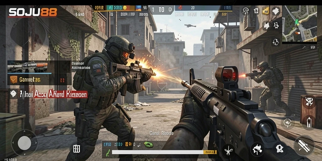 Gameplay SOJU88 yang menegangkan dan penuh aksi FPS.