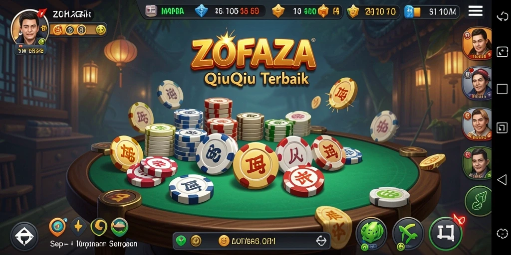 Tampilan permainan QiuQiu yang seru di ZOFAZA.